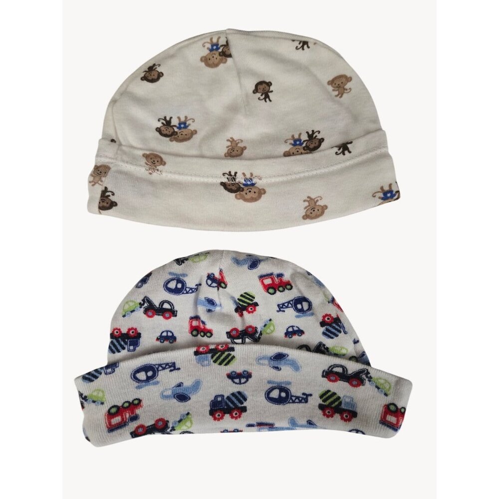 Baby Boys 8pc Beanie Hat Lot Gerber Carter’s Newborn to 0–6 Months - Picture 3 of 6